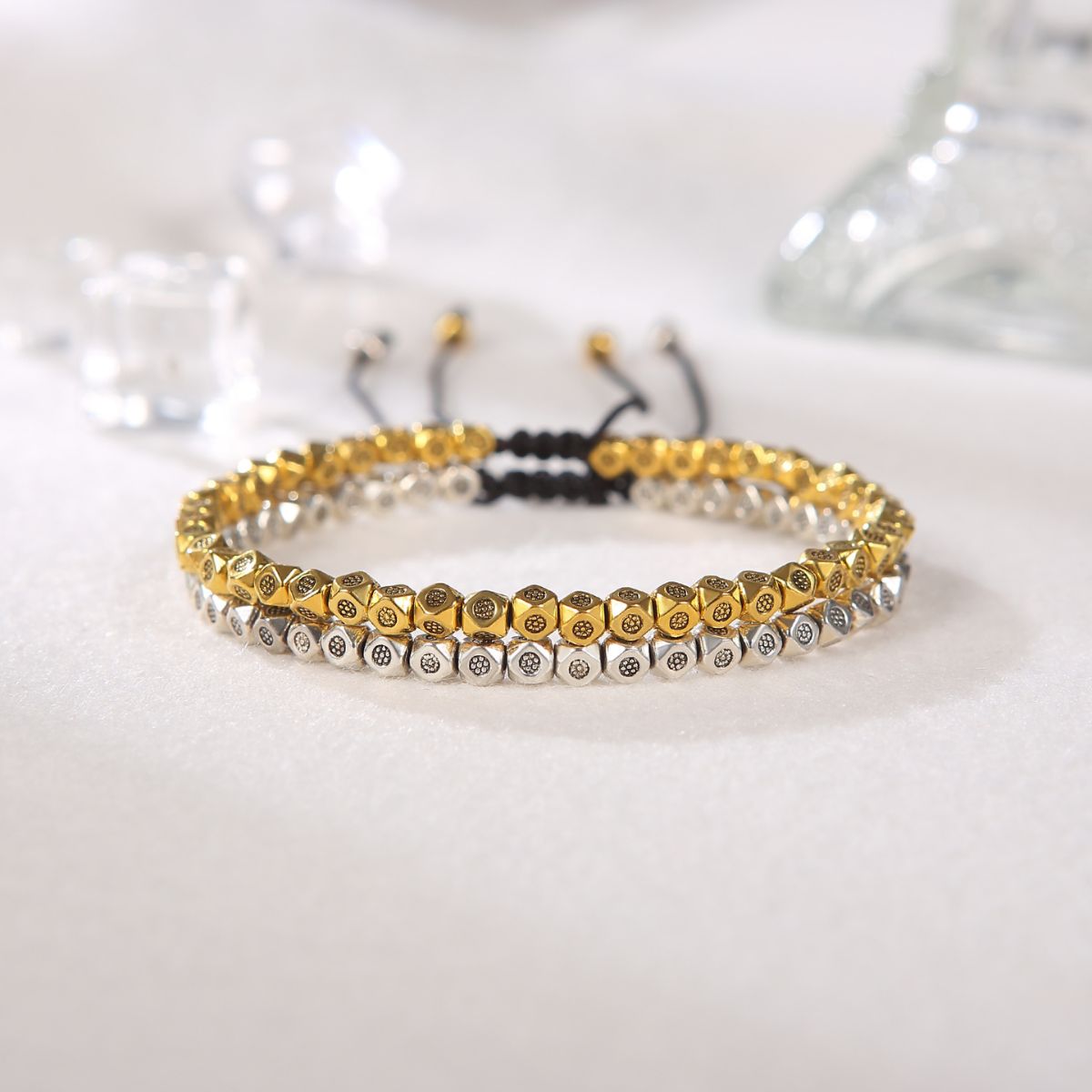Buddha & Karma Copper Beads Harmony & Healing Bracelet - Gold Colored Copper Beads