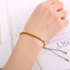 Buddha & Karma Copper Beads Harmony & Healing Bracelet - Gold Colored Copper Beads