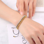 Buddha & Karma Copper Beads Harmony & Healing Bracelet - Gold Colored Copper Beads
