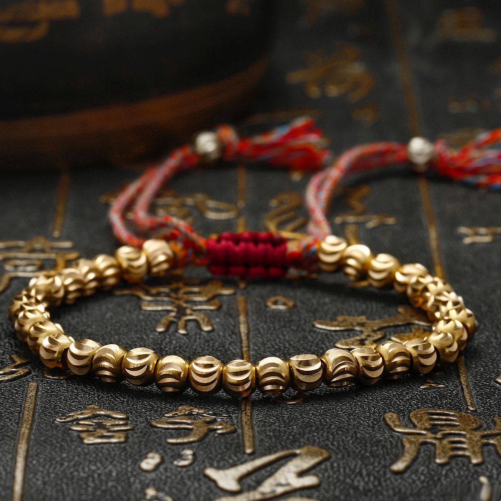 Buddha & Karma Copper Beads Tibetan Bracelet