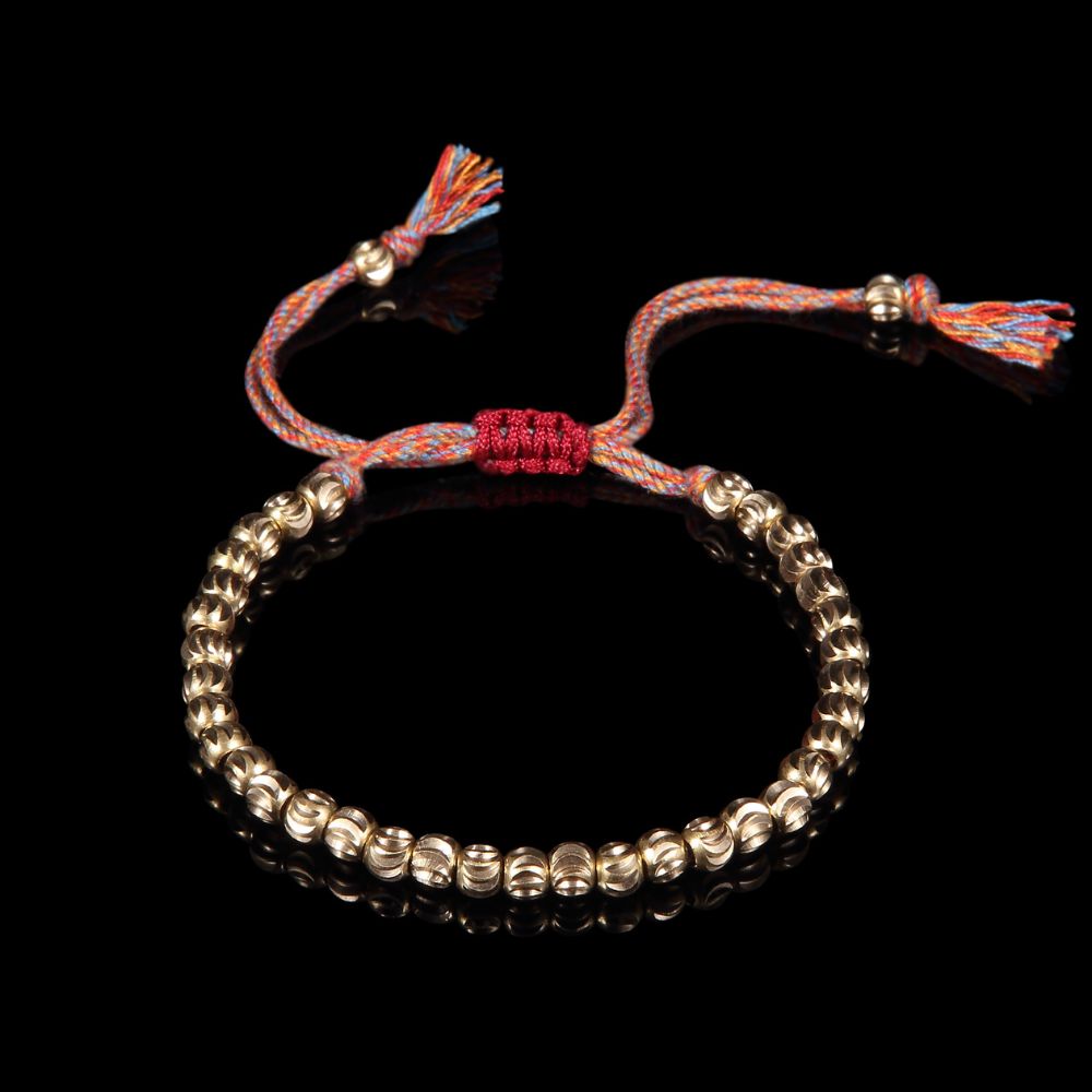 Buddha & Karma Copper Beads Tibetan Bracelet