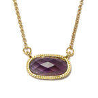 Buddha & Karma Crystal Pendant Necklace - Amethyst, Tiger Eye, Rose Quartz, Green Aventurine