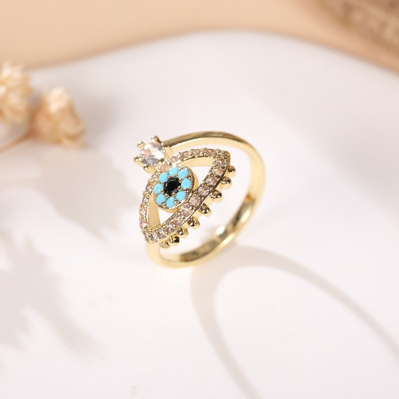 Buddha & Karma Evil Eye Protection Ring