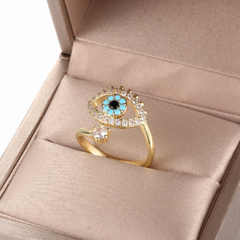 Buddha & Karma Evil Eye Protection Ring