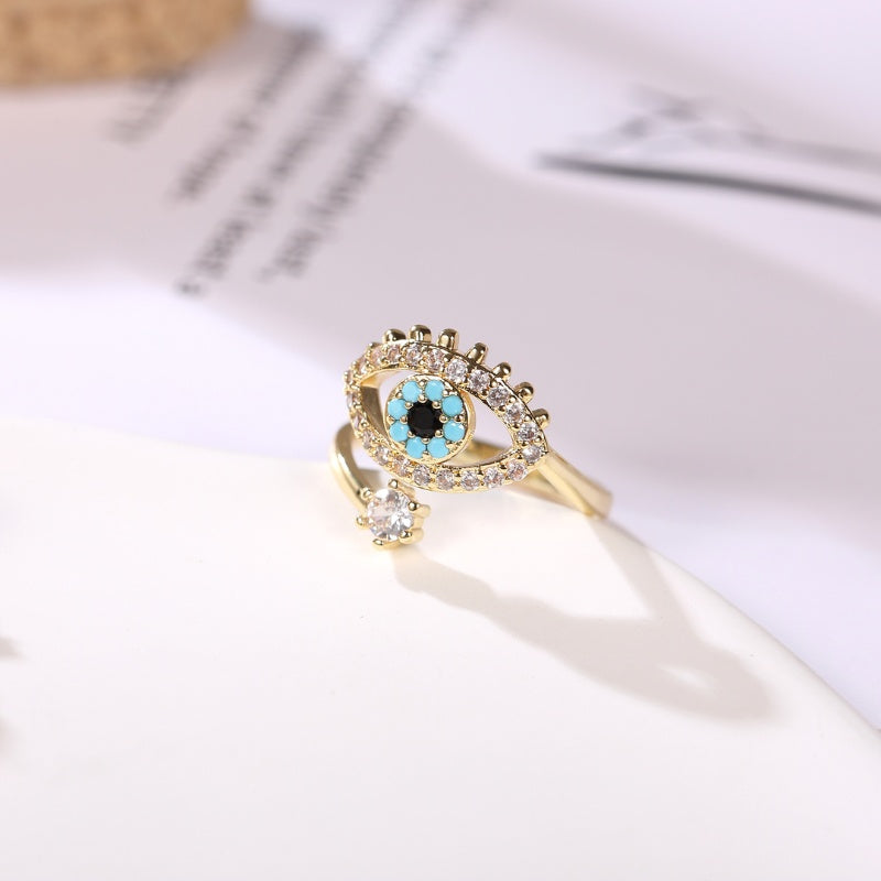 Buddha & Karma Evil Eye Protection Ring