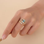 Buddha & Karma Evil Eye Protection Ring