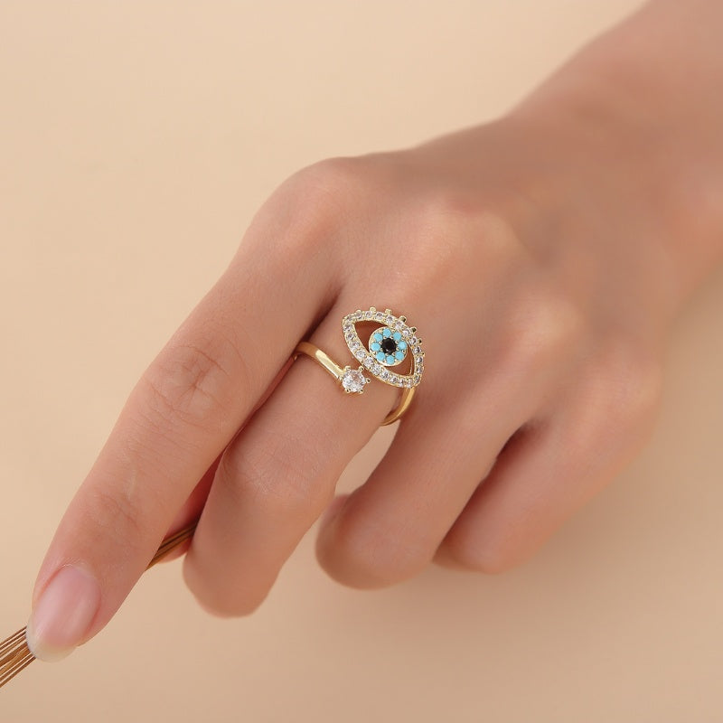 Buddha & Karma Evil Eye Protection Ring