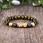 Buddha & Karma Feng Shui Bracelet - Pixiu Black Obsidian Bracelet for Wealth