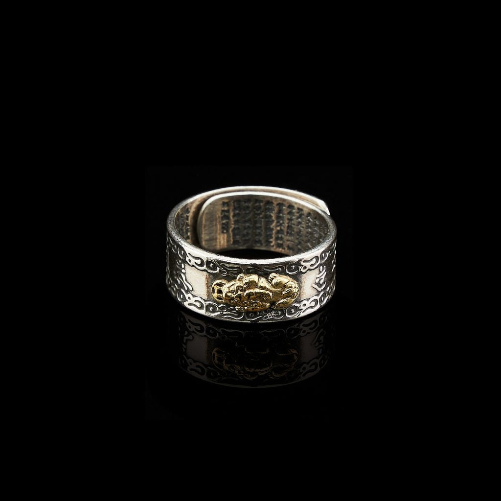 Buddha & Karma Feng Shui Pixiu Mantra Ring - Wealth & Protection