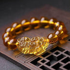 Buddha & Karma Citrine Pixiu Bracelet - Attract Wealth