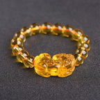 Buddha & Karma Citrine Pixiu Bracelet - Attract Wealth