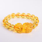 Buddha & Karma Citrine Pixiu Bracelet - Attract Wealth