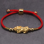 Buddha & Karma Feng Shui Piyao Wealth Bracelet - Red String