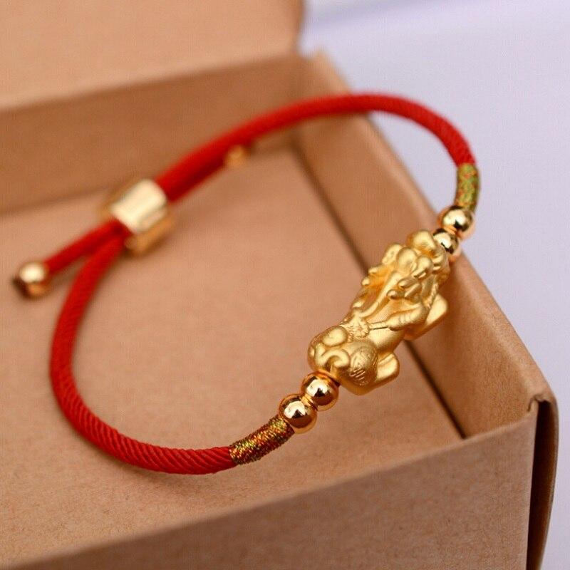 Buddha & Karma Feng Shui Piyao Wealth Bracelet - Red String