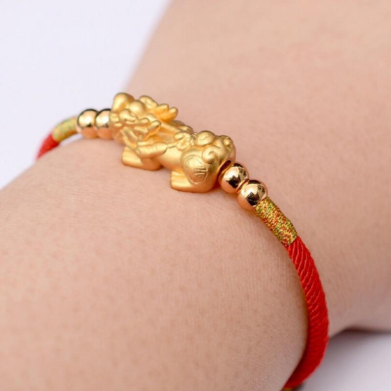Buddha & Karma Feng Shui Piyao Wealth Bracelet - Red String