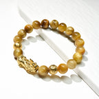 Buddha & Karma Gold Tiger Eye Pixiu Bracelet