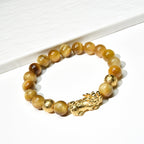 Buddha & Karma Gold Tiger Eye Pixiu Bracelet