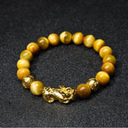 Buddha & Karma Gold Tiger Eye Pixiu Bracelet