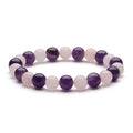 Buddha & Karma Gratitude Bracelet – Amethyst, Rose Quartz