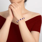 Buddha & Karma Gratitude Bracelet – Amethyst, Rose Quartz