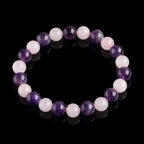 Buddha & Karma Gratitude Bracelet – Amethyst, Rose Quartz