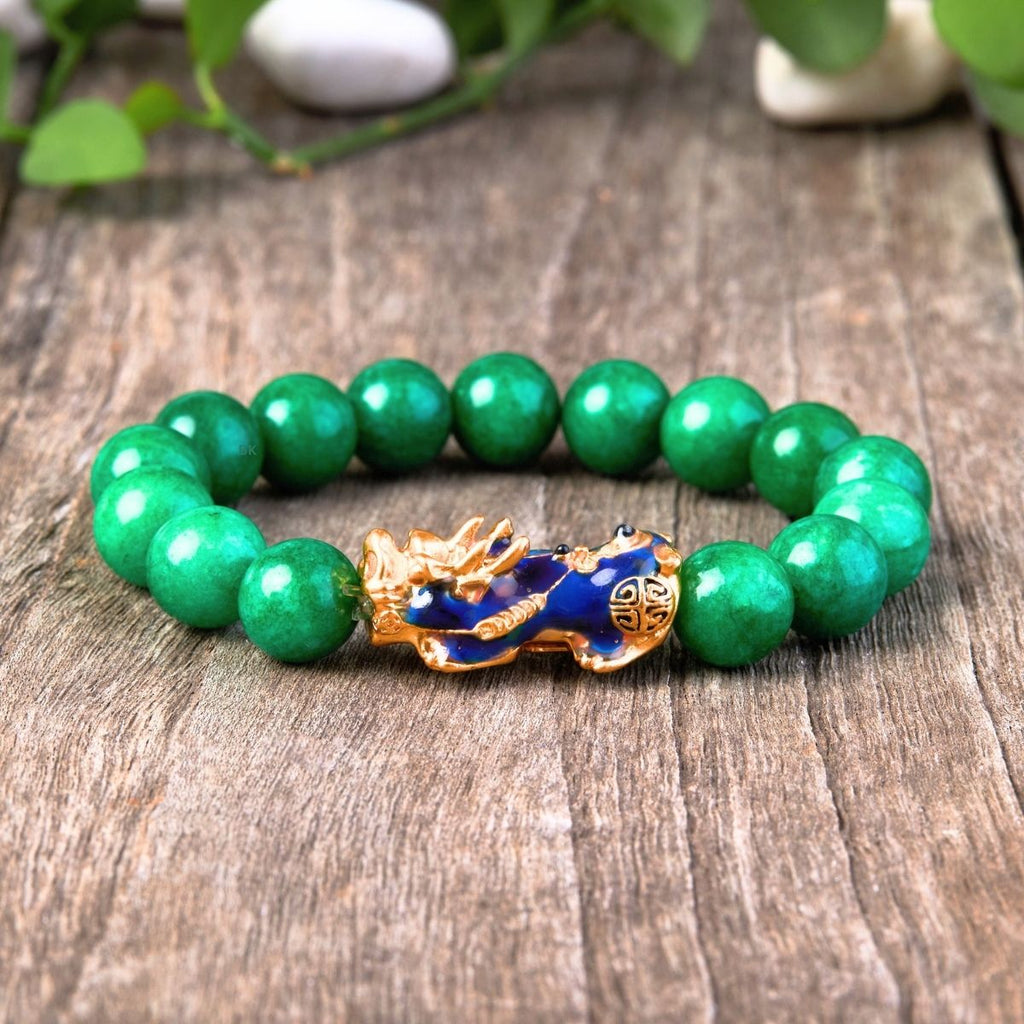 Buddha & Karma Green Jade Pixiu Bracelet - Abundance & Protection