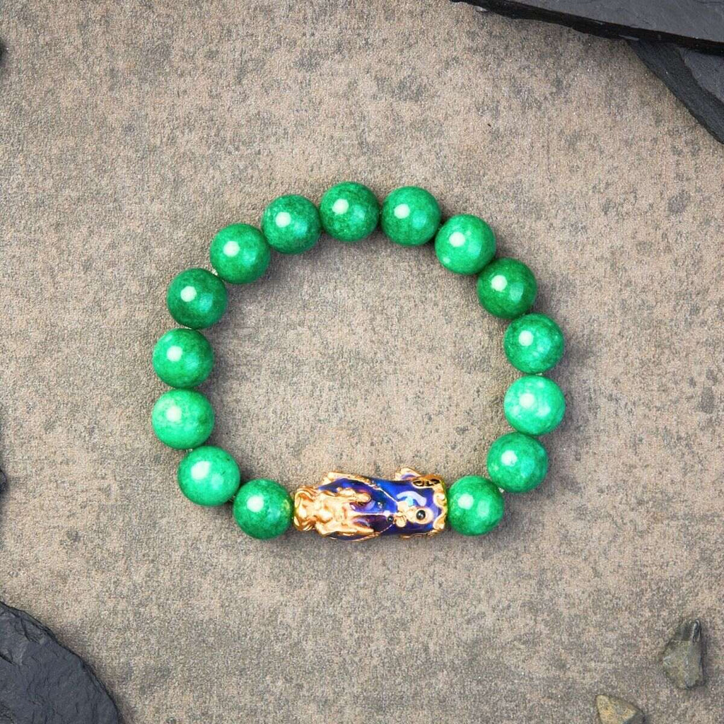 Buddha & Karma Green Jade Pixiu Bracelet - Abundance & Protection