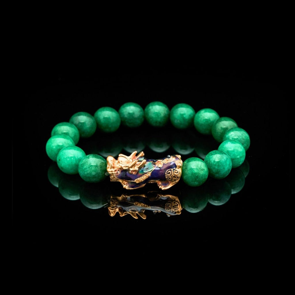 Buddha & Karma Green Jade Pixiu Bracelet - Abundance & Protection