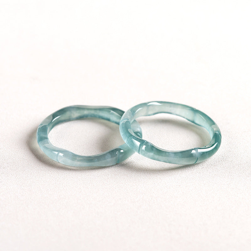Buddha & Karma Green Jade Wealth Ring