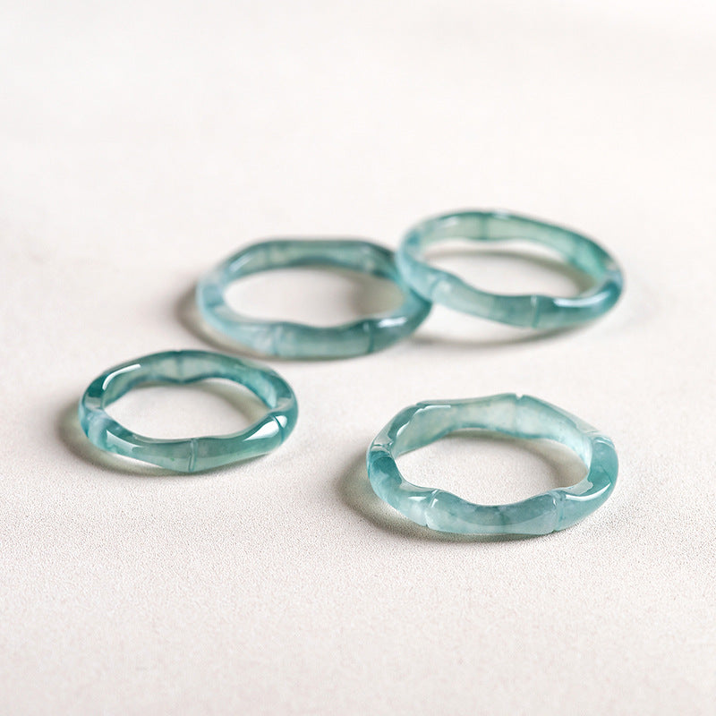 Buddha & Karma Green Jade Wealth Ring