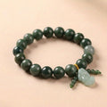 Buddha & Karma Green Jade Bracelet with Pixiu - Invite Wealth & Calming Energies