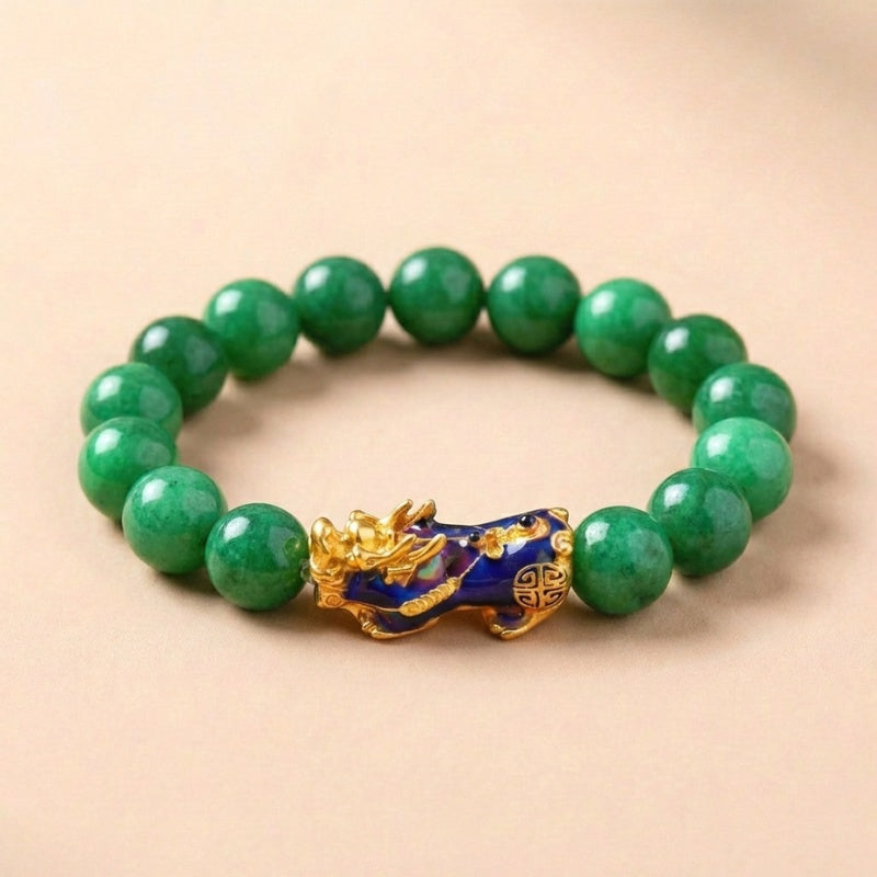 Buddha & Karma Green Jade Pixiu Bracelet - Abundance & Protection