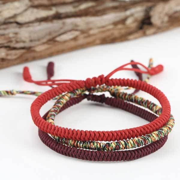 Buddha & Karma Tibetan Buddhist Knot Lucky Rope Bracelet