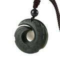 Buddha & Karma Hetian Jade Pendant Manifesting Necklace