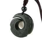 Buddha & Karma Hetian Jade Pendant Manifesting Necklace