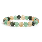 Buddha & Karma Triple Prosperity Bracelet - Citrine, Green Aventurine, Turquoise