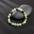 Buddha & Karma Triple Prosperity Bracelet - Citrine, Green Aventurine, Turquoise