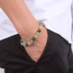 Buddha & Karma Triple Prosperity Bracelet - Citrine, Green Aventurine, Turquoise