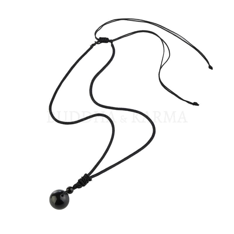 Buddha & Karma Rainbow Obsidian Necklace - Eye of Truth