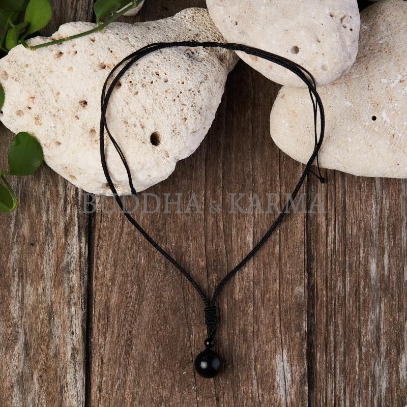 Buddha & Karma Rainbow Obsidian Necklace - Eye of Truth