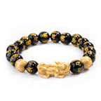 Buddha & Karma Feng Shui Bracelet - Pixiu Black Obsidian Bracelet for Wealth