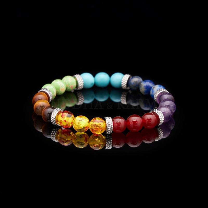 Buddha & Karma 7 Chakra Stones Bracelet