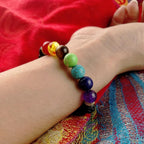 Buddha & Karma 7 Chakra Lava Stone Bracelet - Essential Oil Diffuser