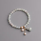 Buddha & Karma Light Green Jade Wu Lou Amulet Bracelet - Feng Shui Bracelet for Health
