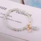 Buddha & Karma Light Green Jade Wu Lou Amulet Bracelet - Feng Shui Bracelet for Health