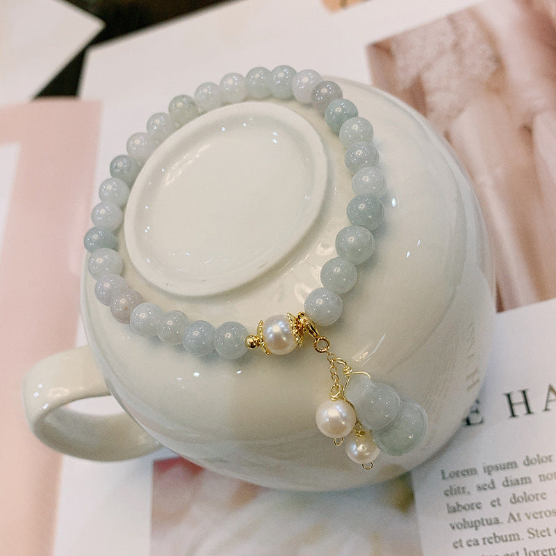 Buddha & Karma Light Green Jade Wu Lou Amulet Bracelet - Feng Shui Bracelet for Health