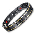 Buddha & Karma Magnetic Therapy Bracelets - Black, Silver, Gold