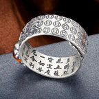 Buddha & Karma Natural Garnet Pixiu Ring - Feng Shui Wealth Ring