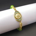 Buddha & Karma Natural Peridot Style Evil Eye Bracelet