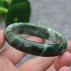 Buddha & Karma Pure Jade Bangle Bracelet - Healing & Protecting